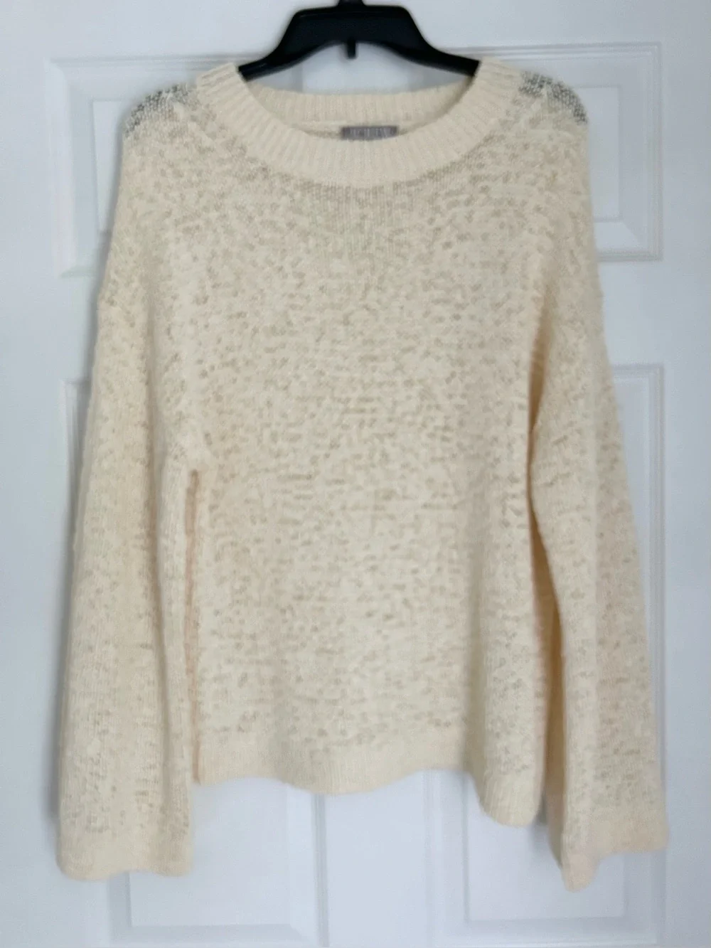 J.Crew Montauk pullover sweater in antique white Cream Coastal Casual Medium M